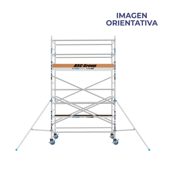 Torre de andaime móvel Premium PRO 135x190 6,20 m de altura de trabalho