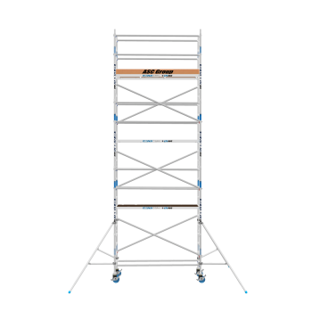 Torre de andaime móvel Premium PRO 75x250 8,20 m de altura de trabalho