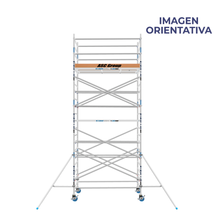 Torre de andaime móvel Premium PRO 135x250 8,20 m de altura de trabalho