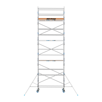 Torre de andaime móvel Premium PRO 75x190 9,20 m de altura de trabalho