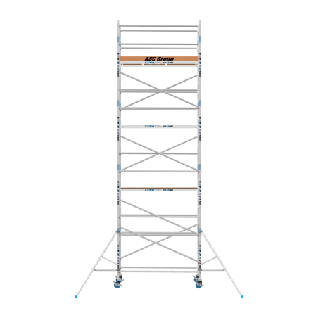 Torre de andaime móvel Premium PRO 75x190 9,20 m de altura de trabalho