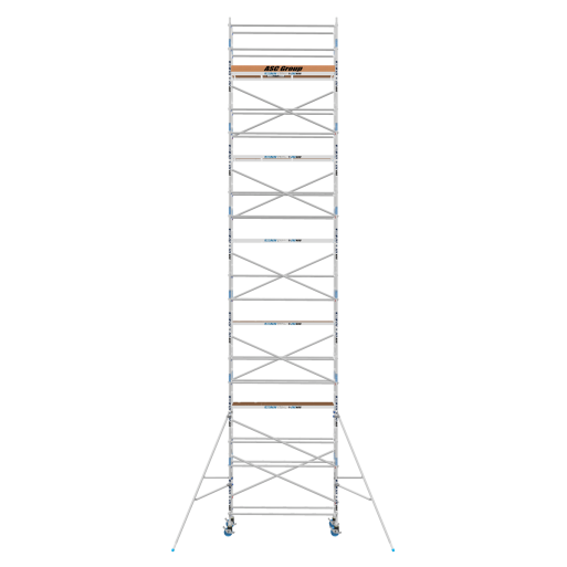 Torre de andaime móvel Premium PRO 75x305 13,20 m de altura de trabalho