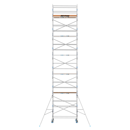 Torre de andaime móvel Premium PRO 75x305 13,20 m de altura de trabalho