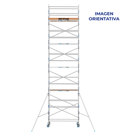 Torre de andamio móvil Premium PRO 90x305 11,20 m altura de trabajo