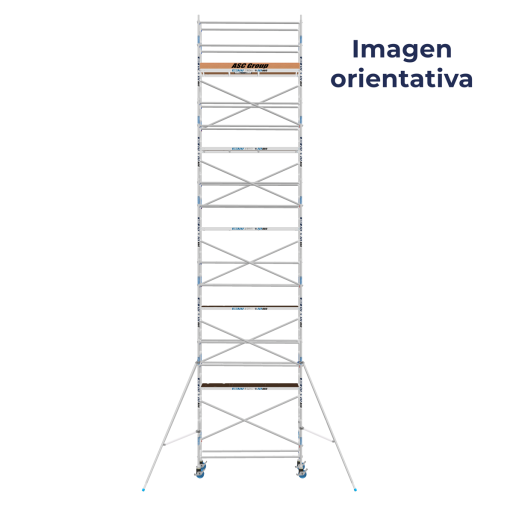 Torre de andamio móvil Premium PRO 90x305 12,20 m altura de trabajo