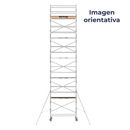 Torre de andamio móvil Premium PRO 90x305 12,20 m altura de trabajo