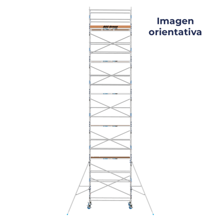Torre de andamio móvil Premium PRO 90x305 13,20 m altura de trabajo
