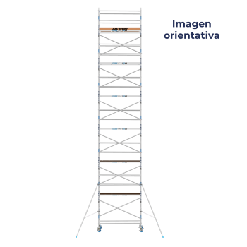 Torre de andaime móvel Premium PRO 90x305 14,20 m de altura de trabalho