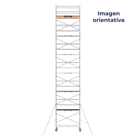 Torre de andamio móvil Premium PRO 90x305 14,20 m altura de trabajo