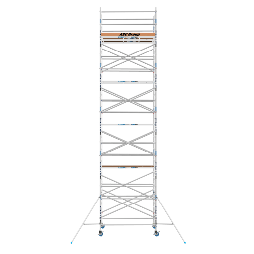 Torre de andamio móvil Premium PRO 135x190 11,20 m altura de trabajo