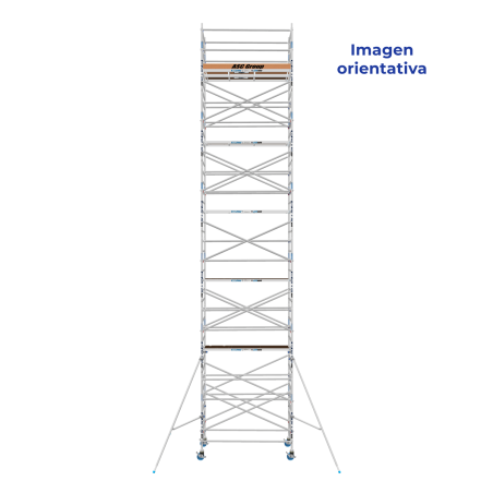 Torre de andamio móvil Premium PRO 135x190 12,20 m altura de trabajo