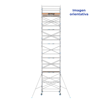Torre de andaime móvel Premium PRO 135x305 12,20 m de altura de trabalho