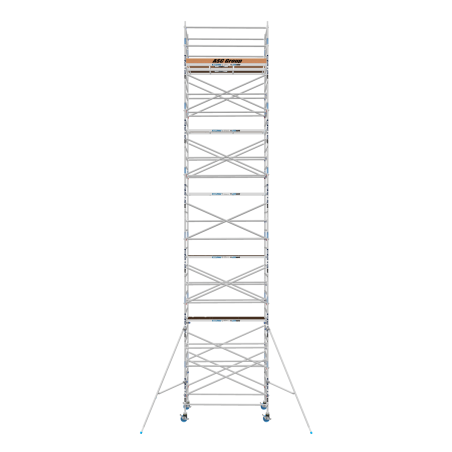 Torre de andaime móvel Premium PRO 135x250 13,20 m de altura de trabalho