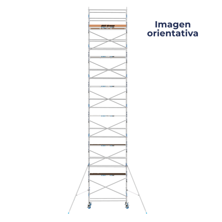 Torre de andamio móvil Premium PRO 135x305 14,20 m altura de trabajo