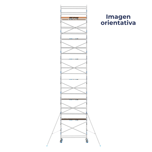Torre de andamio móvil Premium PRO 135x305 15,20 m altura de trabajo