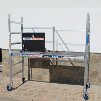 Andaime dobrável industrial 75x190x3 plataforma com alçapão