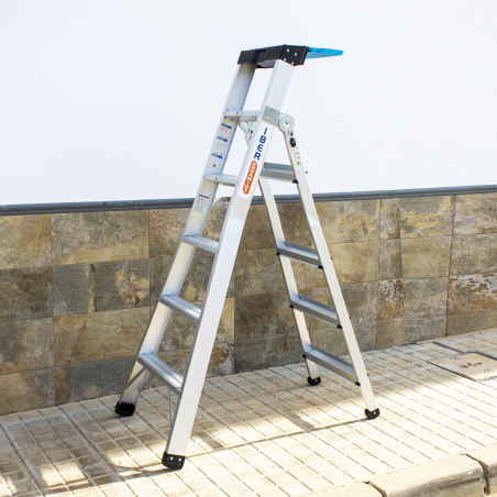 Escada multifuncional 3 em 1 - 9 degraus