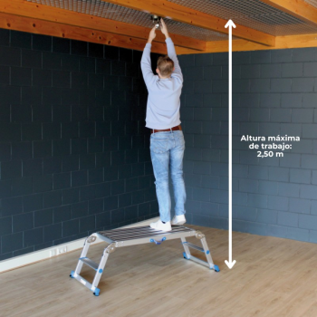 Plataforma de trabajo plegable X-STEP 148 x 51 x 47 centímetros