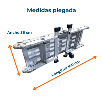 Plataforma de trabajo plegable X-STEP 148 x 51 x 47 centímetros