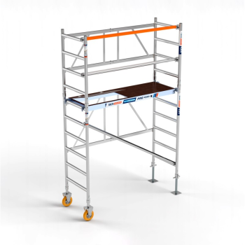 Andamio plegable Jardín 75x190 3,85 m Altura de trabajo ruedas con husillos.