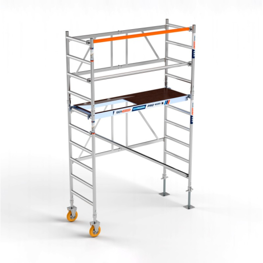 Andamio plegable Jardín 75x190 3,85 m Altura de trabajo ruedas con husillos.