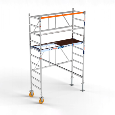 Andaime para jardim, 75x190. Altura trabalho de 3,85 m. Rodas + eixos