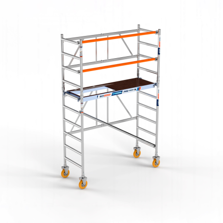 Andaime dobrável para jardim 75x190 3,85 m de altura de trabalho