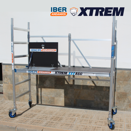 Andamio plegable ASC 75x190x3m altura de trabajo plataforma con trampilla | LÍNEA XTREM