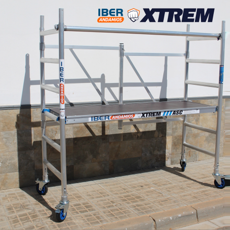 Andamio plegable ASC 75x190x3m AT plataforma sin trampillla + barra horizontal | LÍNEA XTREM