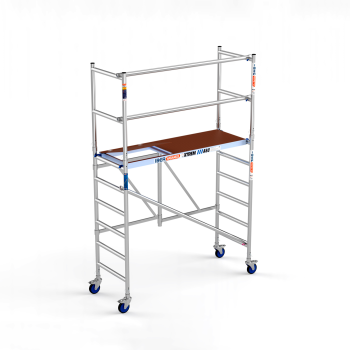 Andaime industrial em alumínio XTREM 75x190 com 4 metros de altura de trabalho.