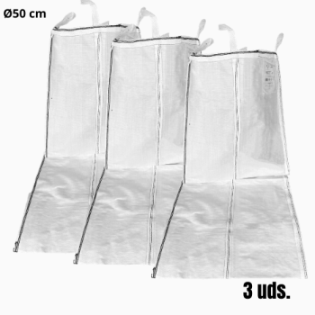 Tubo de descida de detritos flexível Ø50 cm (3 unidades)