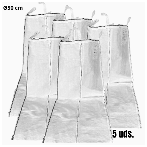 Tubo de descida de detritos flexível Ø50 cm (5 unidades)