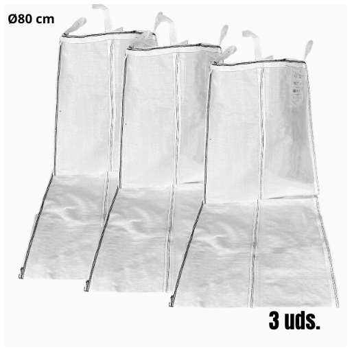 Tubo de descida de detritos flexível Ø80 cm (3 unidades)