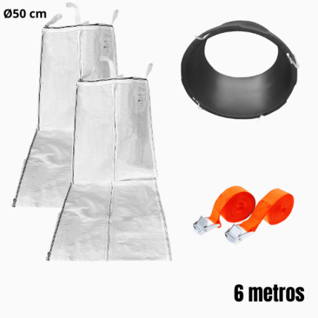 Pack bajante de escombros flexible - Ø50 cm y 6 metros