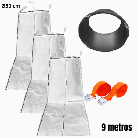 Pack bajante de escombros flexible - Ø50 cm y 9 metros
