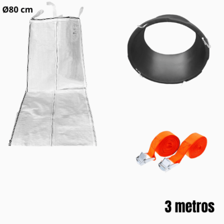 Pack bajante de escombros flexible - Ø80 cm y 3 metros