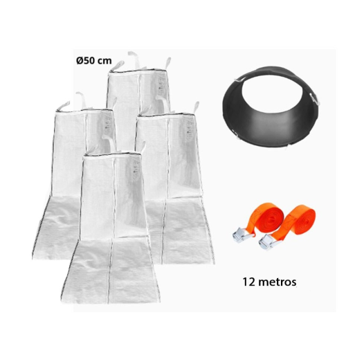 Pack bajante de escombros flexible - Ø50 cm y 12 metros