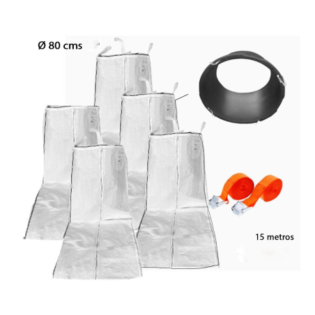 Pack bajante de escombros flexible - Ø80 cm y 15 metros
