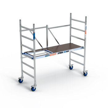 Andamio plegable industrial 75x190x3m altura de trabajo plataforma con trampilla