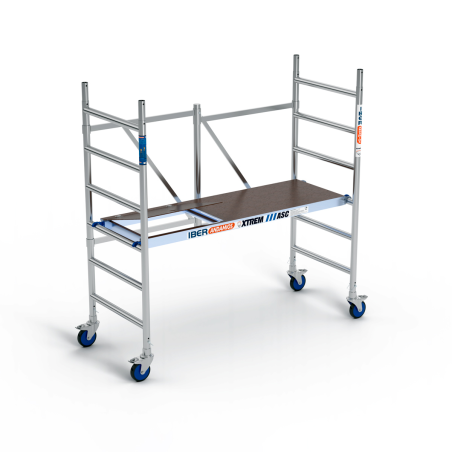 Andamio plegable industrial 75x190x3m altura de trabajo plataforma con trampilla