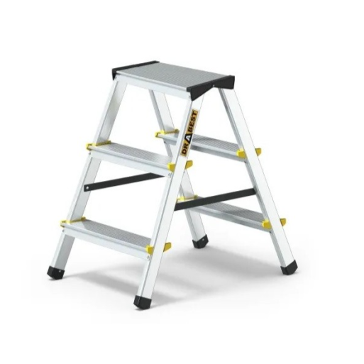 Escalera de Aluminio Doble DRABEST 3 Peldaños | Carga 150kg