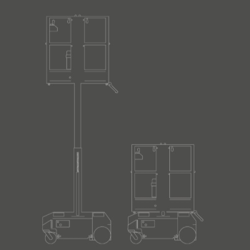 Plataforma Elevatória Autopropulsionada Bravi Leonardo HD | Altura 4.9m e Carga 180kg