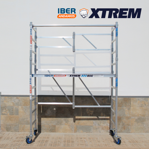 Andaime dobrável ASC 75x190 3,65m Altura de trabalho com alçapão | LINHA XTREM