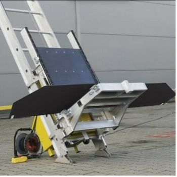 Elevador de Escalera Eléctrico para Paneles Solares y Materiales – 12 Metros y 250 Kg