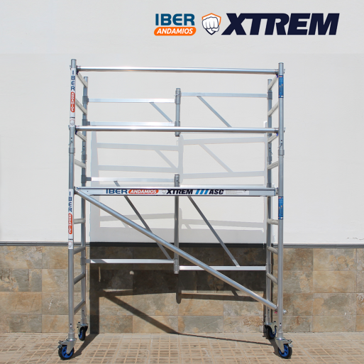 Andaime dobrável ASC 75x190 3,65 m AT com barras extras | LINHA XTREM