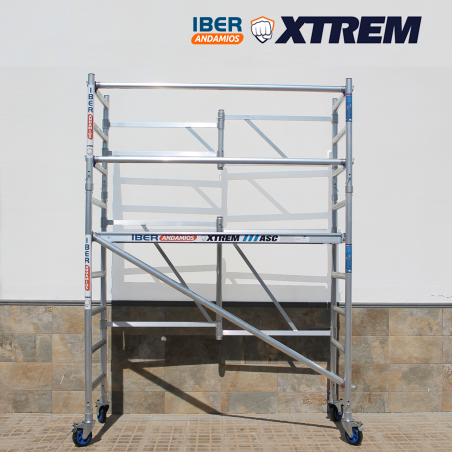 Andaime dobrável ASC 75x190 3,65 m AT com barras extras | LINHA XTREM