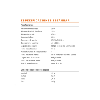 Plataforma Elevadora de Personal de Empuje y Elevación Manual Ecolift WR (Altura de Trabajo 4,20 m)