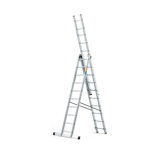 Escalera multiusos aluminio tres tramos 10 peldaños