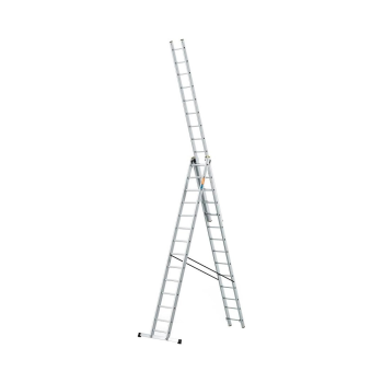Escalera multiusos aluminio tres tramos 14 peldaños