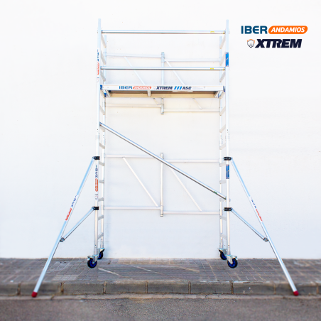 Andaime dobrável ASC 75x190 4,70 m AT com estabilizadores | LINHA XTREM